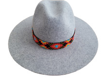 Western Seed Beaded Hat Band Fit Cowboy Hatband Blue Multi Color Hat Band