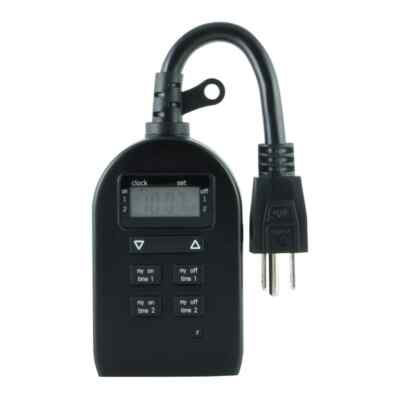 myTouchSmart Simple Set Indoor/Outdoor Digital Plug-In Timer