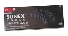SUNEX 3/8" DR 12 PC SAE IMP SOC SET SUN3360