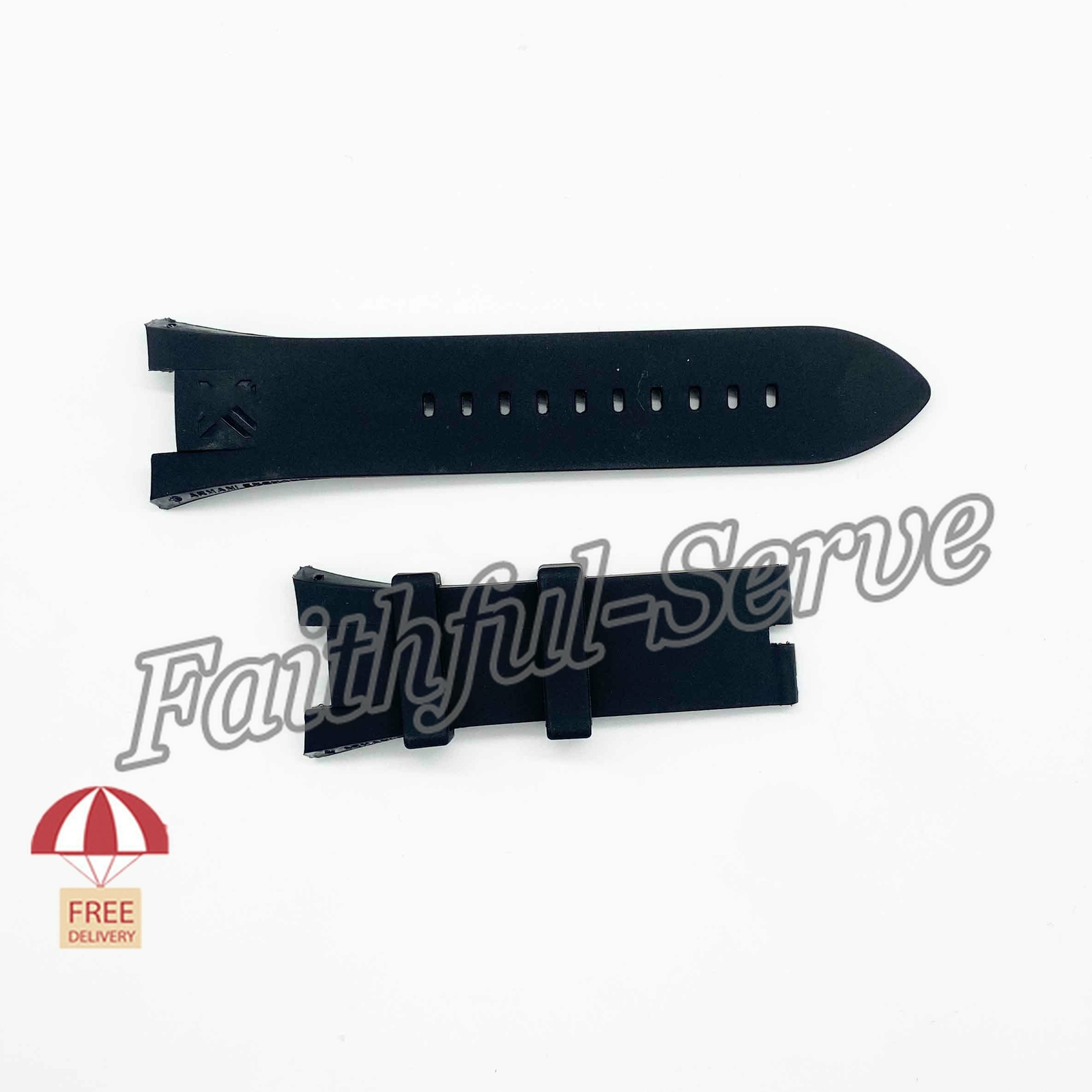 Cinturino Orologio In Gomma Nera 31 Mm Per Armani Exchange - Foto 11