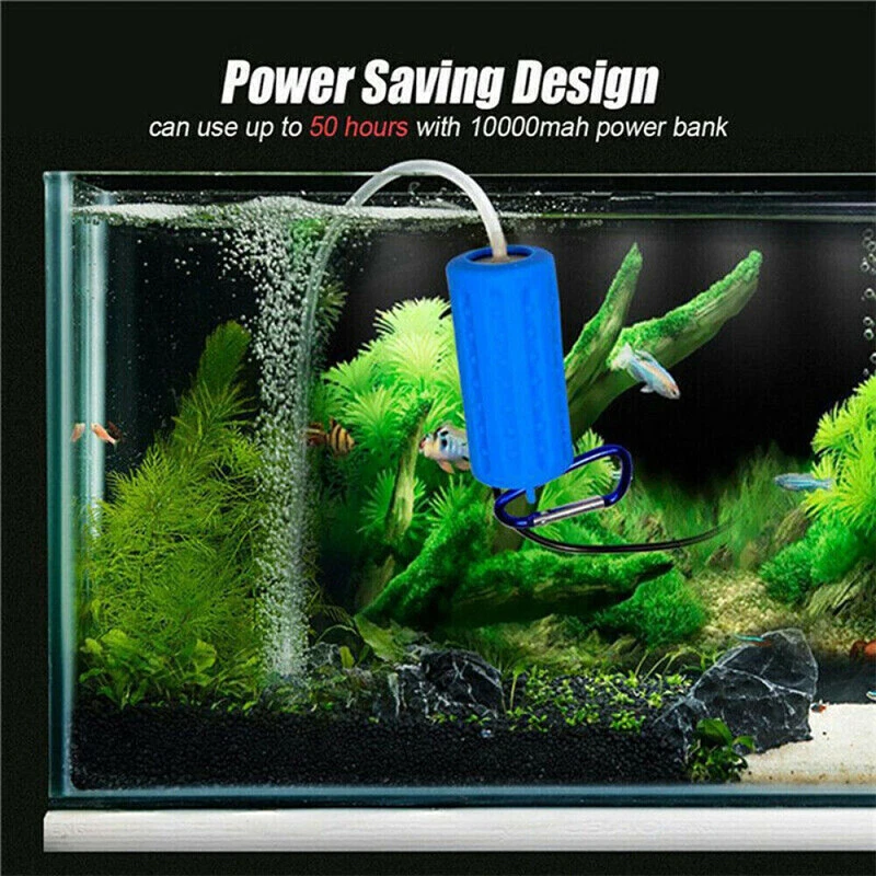 Mini USB Aquarium Fish Tank Oxygen Air Pump Mute Energy Save Supply Portable