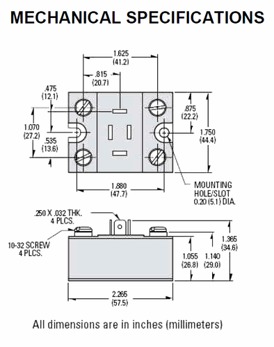 M504042 PP4236 Silicon PowerCube M505042 40 Amp 120-240VAC SCR Solid State triac - Bild 3 von 5