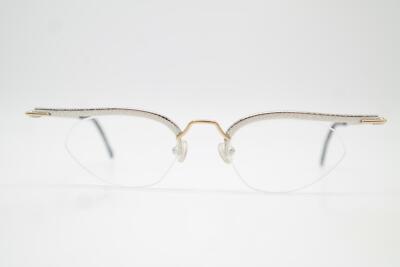 Vintage Brille CTA FASHION 1216 Silber Gold Halbrand Brillengestell eyeglasses
