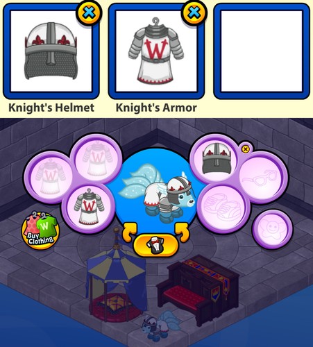 2016 Webkinz 2-pc HALLOWEEN COSTUME Outfit: Knight's Helmet & Knight's Armor