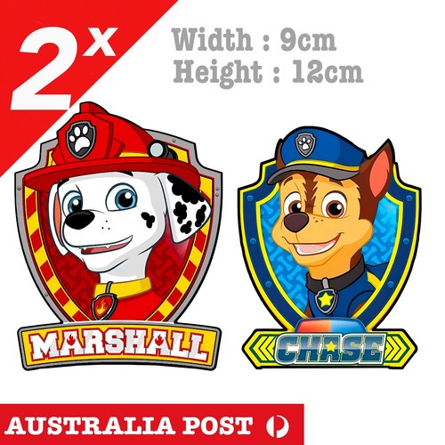 PAW Patrol Cartoon CHASE AND MARSHAL badge Sticker | eBay Australia