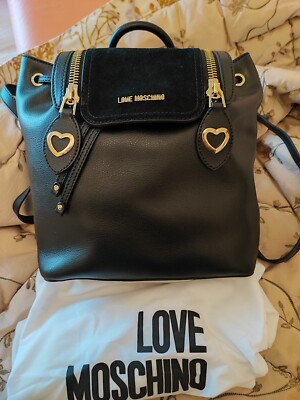 Love Moschino Rucksack Backpack Kalb Und Wildleder