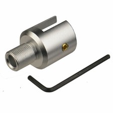 Aluminum 1022 10-22 Muzzle Brake Adapter 5/8x24 Thread, Three Lock Nut Silver