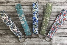 Handmade Fabric Keyring Key Fob Liberty Fabric Wristlet Keychain Festivals Gift