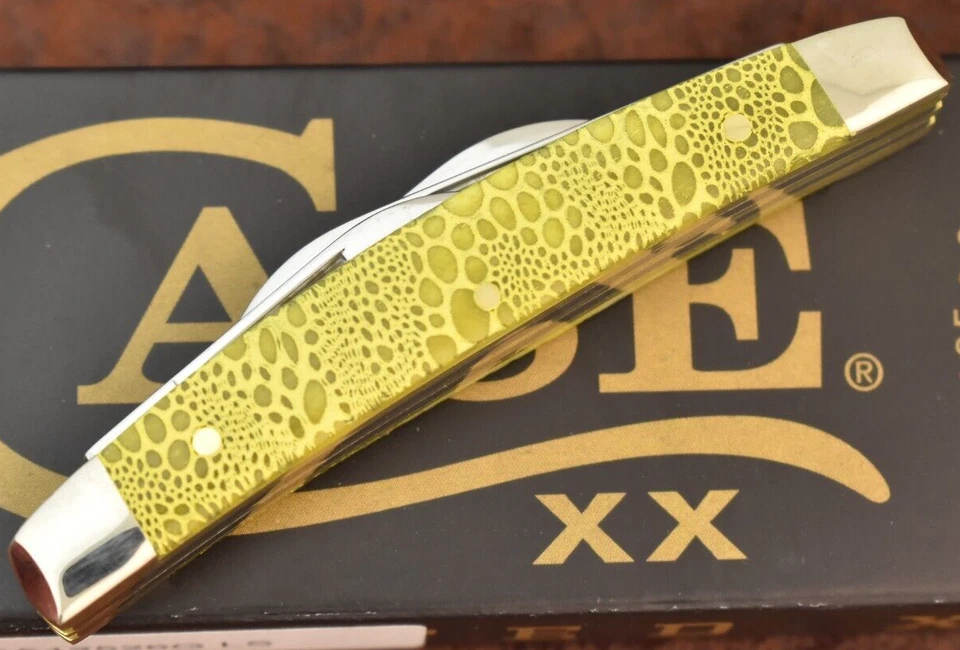 CASE XX USA SMOOTH YELLOW LIZARD SKIN BONE CONGRESS KNIFE 2023 6468 SS NICE - Image 2 of 4