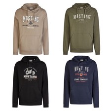 Hoodie Mustang Pour Hommes Bennet Regular Fit Sweat À Capuche Imprimé 100% Coton