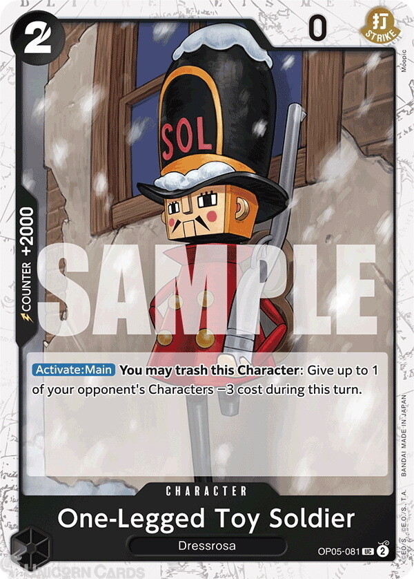 OP05-081 One-Legged Toy Soldier : Uncommon Special Foil (Jolly Roger Flag) Engli