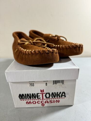 Minnetonka men's moccasins Soft Sole 703 Size US 8 new with box - Picture 1 of 3