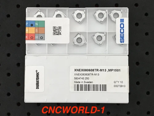 10 Pcs Seco XNEX080608TR-M13 MP1501 , 1 BOX ! Sweden .