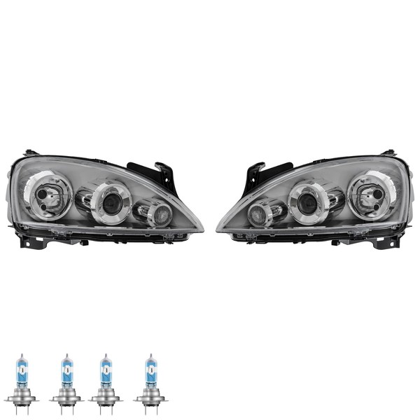 Scheinwerfer Set H7/H7 FüR Opel Corsa C F08 F68 Combo Kasten/Kombi Inkl. Lampen-image