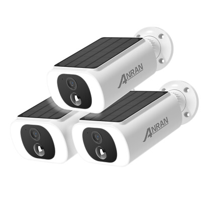 ANRAN Solar Battery Security Camera System WiFi Wireless Outdoor Home IR Night