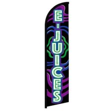 Electric Juices Windless Full Sleeve Feather Advertising Smoke Shop Banner Flag