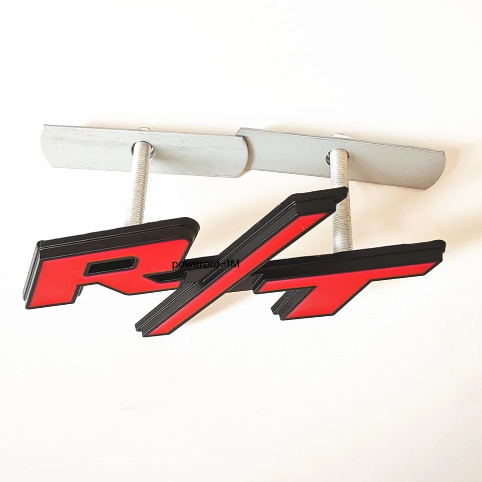 3X OEM para RT emblemas de parrilla delantera insignia R/T roja negra pegatina de guardabarros lateral de coche Foto 4 de 4