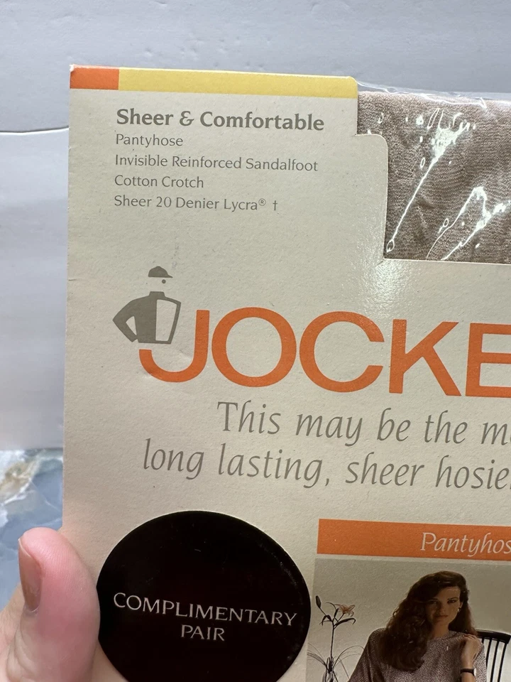 Pantimedias de colección Jockey para ella transparentes y cómodas desnudas medianas altas 1988 algodón Foto 4 de 4