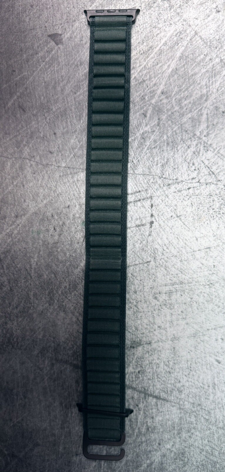 Apple Watch Band 49mm Dark Green Alpine Loop - Large - Black Titanium Finish-image