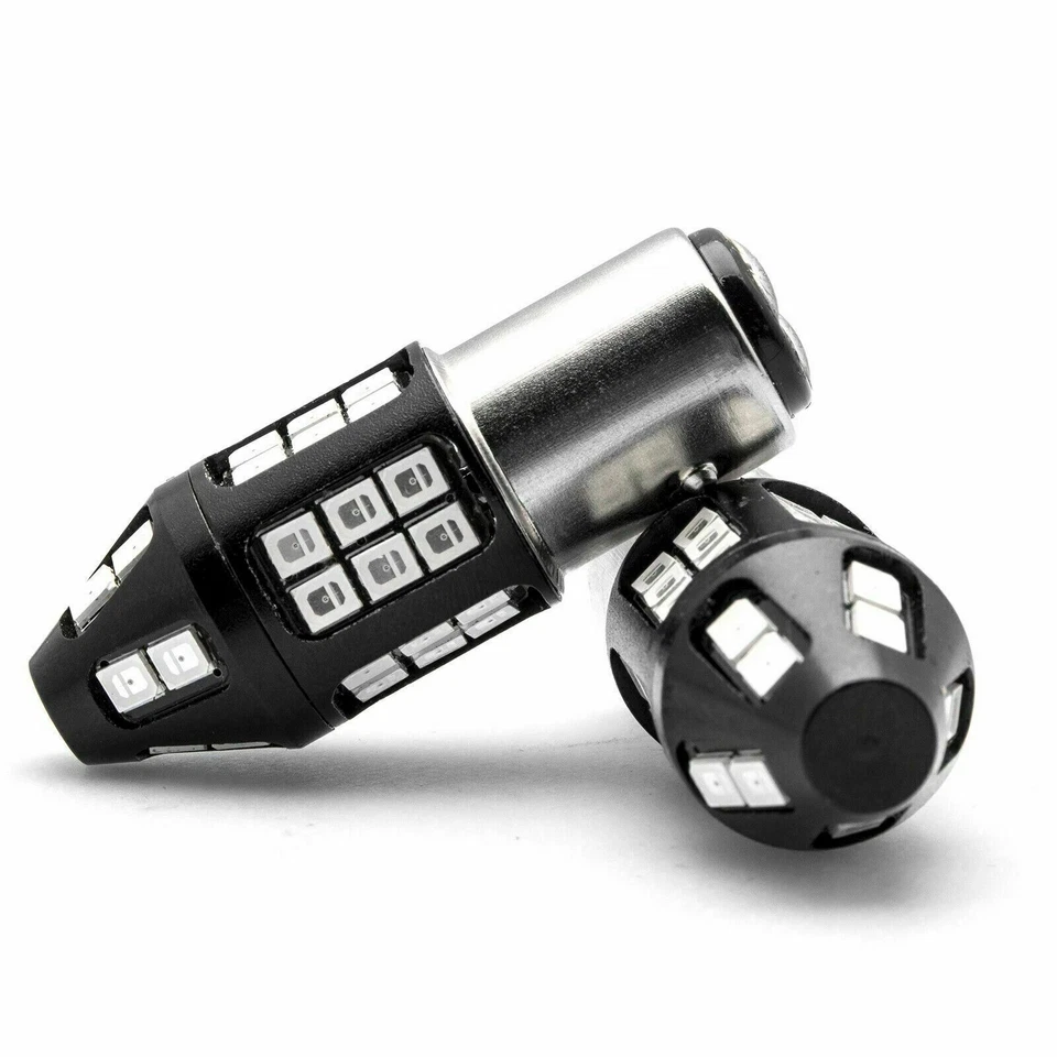 1157 BAY15D vermelho piscando 5 vezes estroboscópio piscando aviso LED luz traseira de freio - Imagem 2 de 4