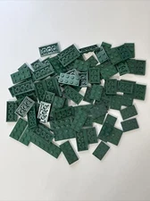 LEGO DARK GREEN LOT 82 PCS 2X4 2X3 PLATE VARIETY BUILDING PIECES