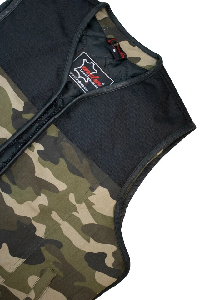 Bikerweste Kutte Textilweste Motorrad Chopper Tarn Camouflage Weste Erweiterbar  - Bild 4 von 4