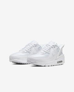 Nike Air Max 90 FlyEase GS UK 4.5 EU37.5 Triple White Youth/ Women's | eBay