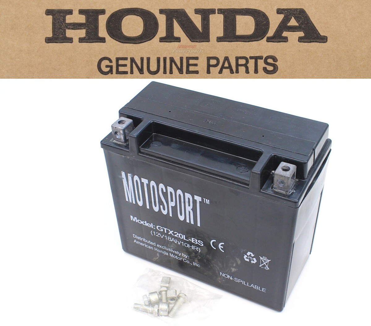 GTX20L-BS (YTX20L-BS) Absorbed Glass Mat MF Genuine Honda Battery