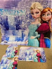 Shower Curtain /Frozen-4PCS/Cartoon Set Non-Slip Rug Bath Mat Toilet Lid Cover