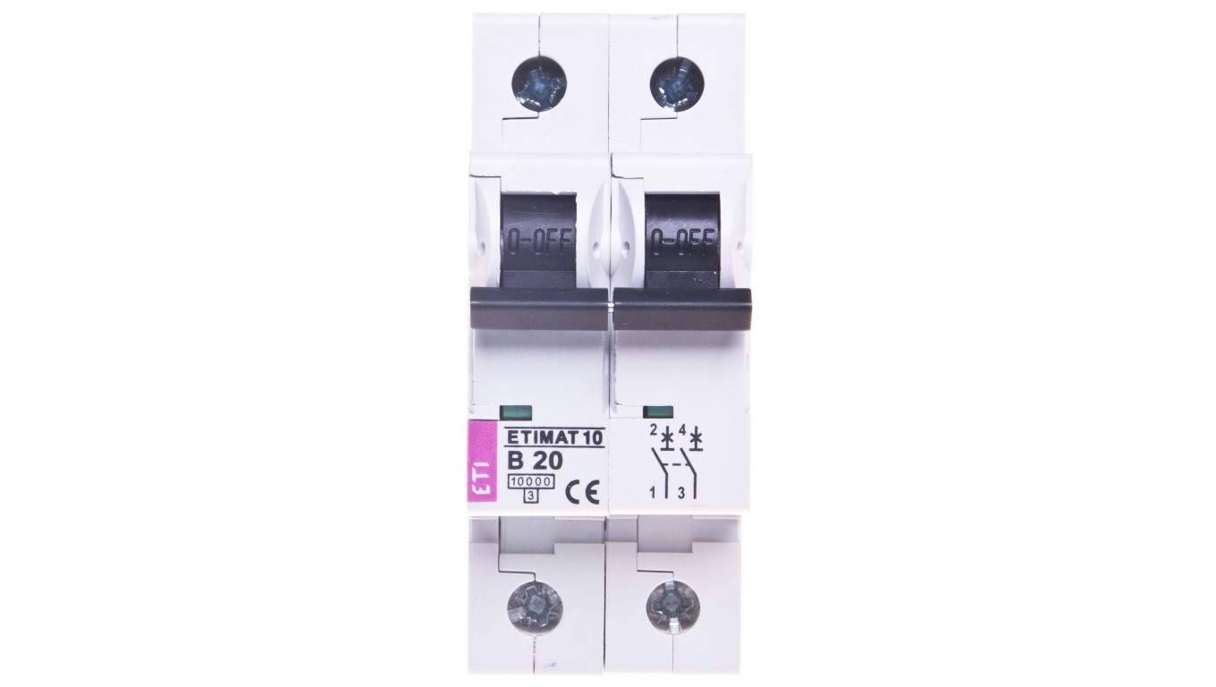 Overcurrent Switch 2P B 20A 10kA AC ASTI-ETIMAT 10 002123717