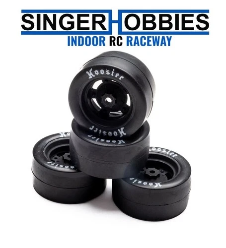 LOSI LOS-3779 Hoosier Mounted Tires, Medium (4): NASCAR GROM Asphalt Late Model