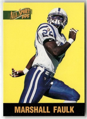 1996-97 SCORE BOARD ALL SPORT PPF #90 MARSHALL FAULK INDIANAPOLIS COLTS