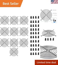10 Pack 120mm PC Fan Grill Black Iron Computer Case Cooling Fan Guard W/ Screws