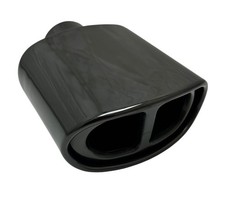 Exhaust Tip 2.25 Inlet 5.50 X 3.00 High 7.00 Wsr55007-225-bk-rs-ss Double Wall R
