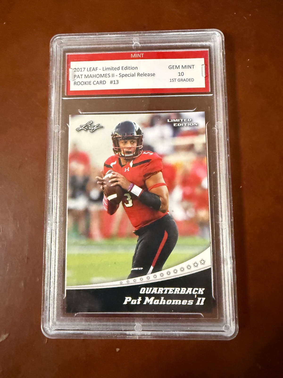 2017 Leaf Special Release Limited Edition Patrick Mahomes II #13 Gem Mint