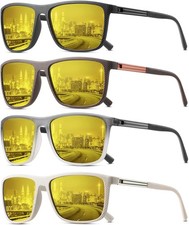 Night Vision Driving Polarized Glasses for Men HD Yellow Lens Night Anti Glare G