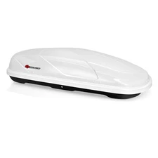 14 Cubic Feet Cargo Box Dual-sided Opening Rooftop Carrier w/ 2 Luggage Straps