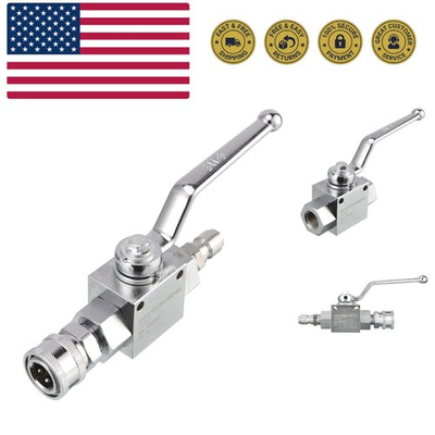 #ad #ad High Pressure Ball Valve Kit for Power Washer Hose 3 8” Quick Disconnect 45... $55.89