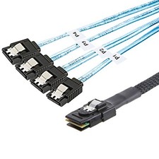 Mini SAS to 4 SATA Internal Cable Multi Lane Forward Breakout 1.6ft