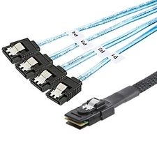 Mini SAS to 4 SATA Internal Cable Multi Lane Forward Breakout 1.6ft