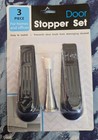 Set of 3 Door Guards Hard Plastic Wedge Holders and Spring Stop Stopper Home