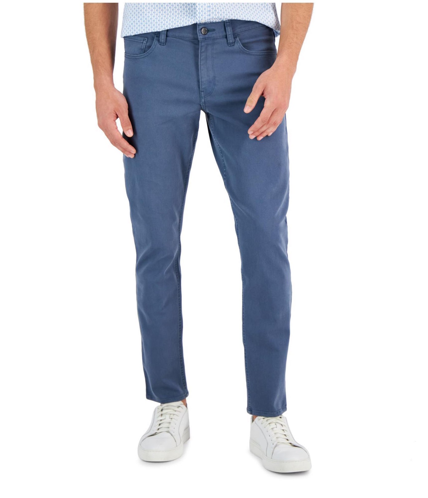 Мужские джинсы прямого кроя с кислотной стиркой от Michael Kors синие 38W x 30L 7490₽