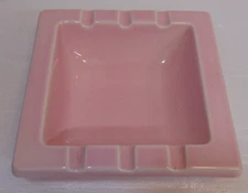 Pink Ashtray Vintage  Retro Ceramic Mid Century Cigarette Cigar 7" Elegant Old