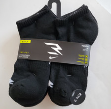 Nike Dri-Fit 6-pack Cushioned No-Show socks 6pk Size M Black 3Brand
