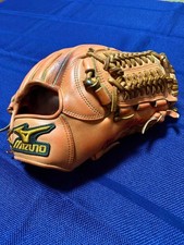 Mizuno Pro Hardball Glove Red Genuine Leather Baseball Used From Japan