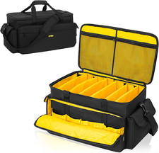 DJ Equipment Gig Bag Cable File Organizer Bag with Detachable Dividers and Padde