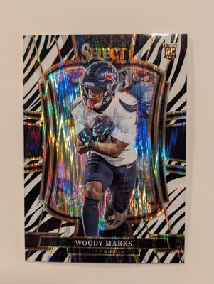 2025 Panini Select Zebra Prizm #135 Woody Marks Rookie RC SP