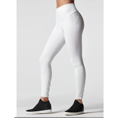 Blanc Noir White  Leggings Women M Motion Panel High Waist Athletic Workout