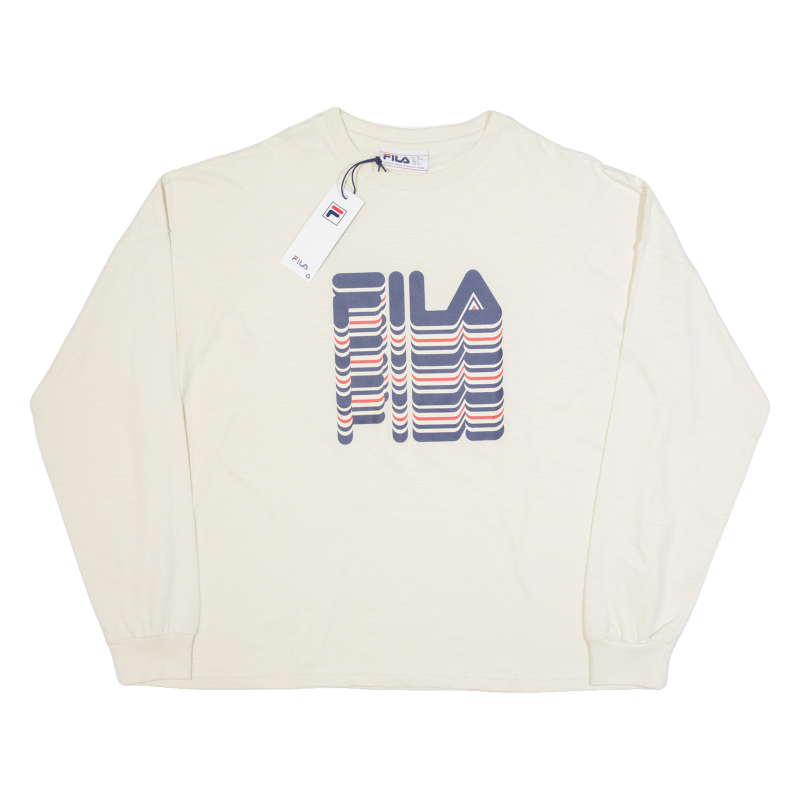 T shirt uomo FILA panna manica lunga L