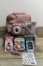 Fujifilm Instax Mini 12 Bundle Shiny Pink with Deluxe Bag - Fast Ship